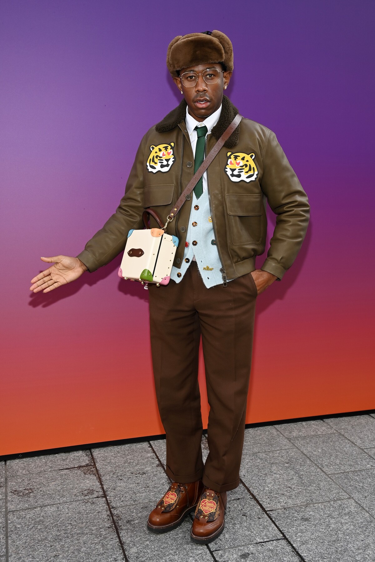 Tyler, the Creator, na prehliadke Louis Vuitton. 