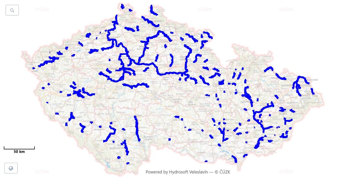 Mapa záplavových oblastí