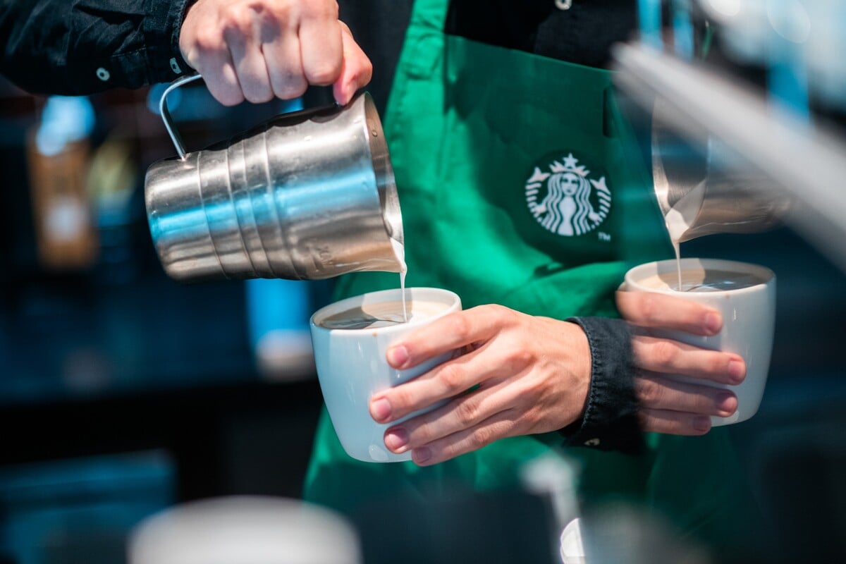 starbucks, kapučíno, káva