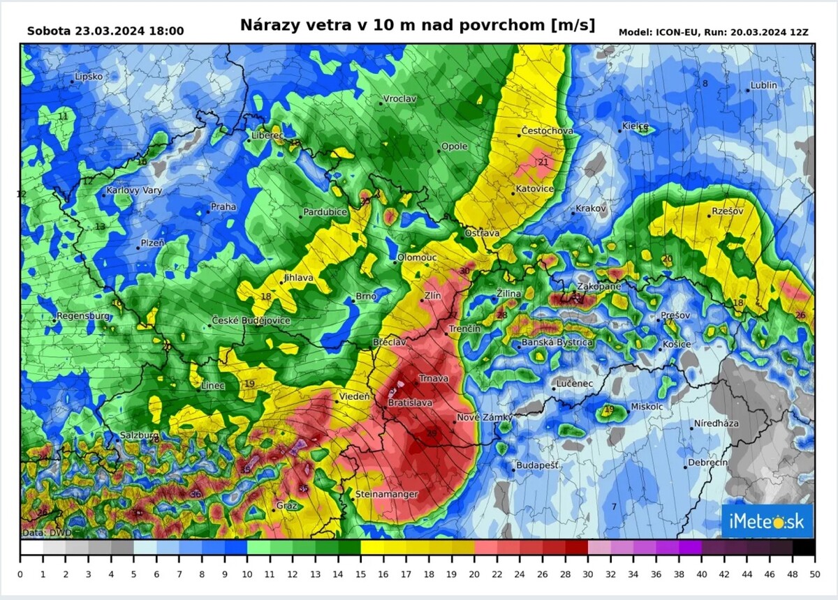 Silný nárazový vietor. 