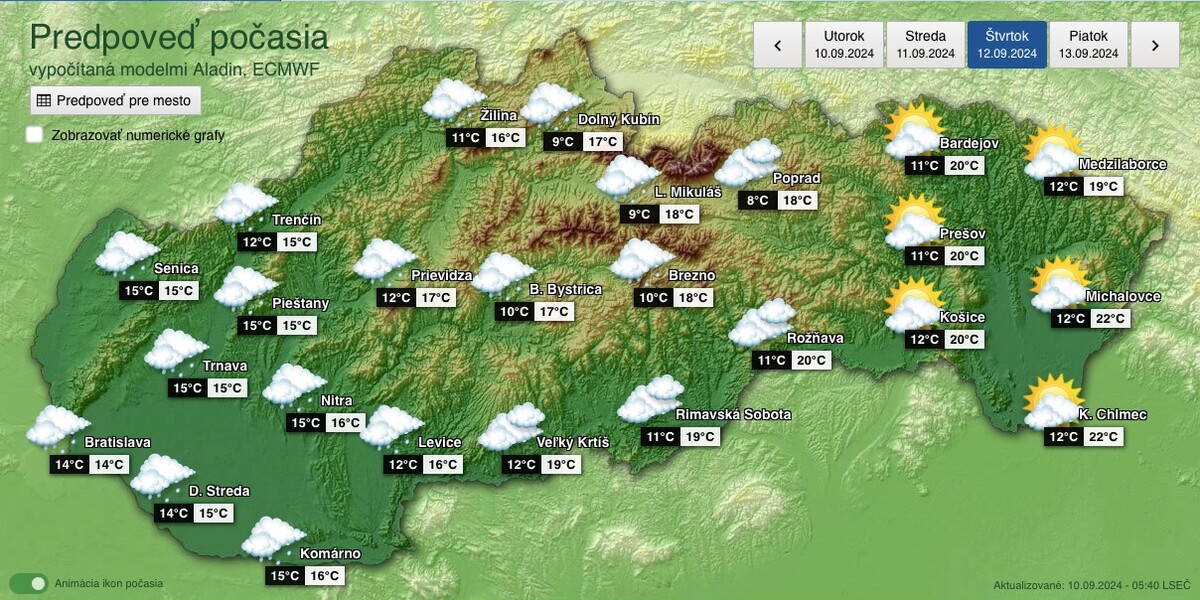 počasie mapa 