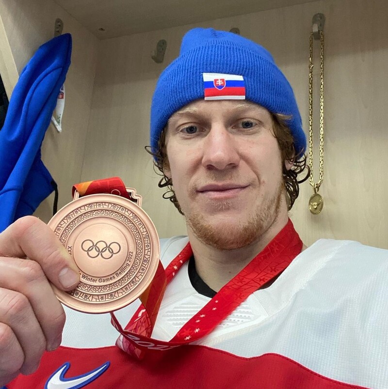 What is the name of this Slovak hockey representative at the Olympic Games in China 2022?