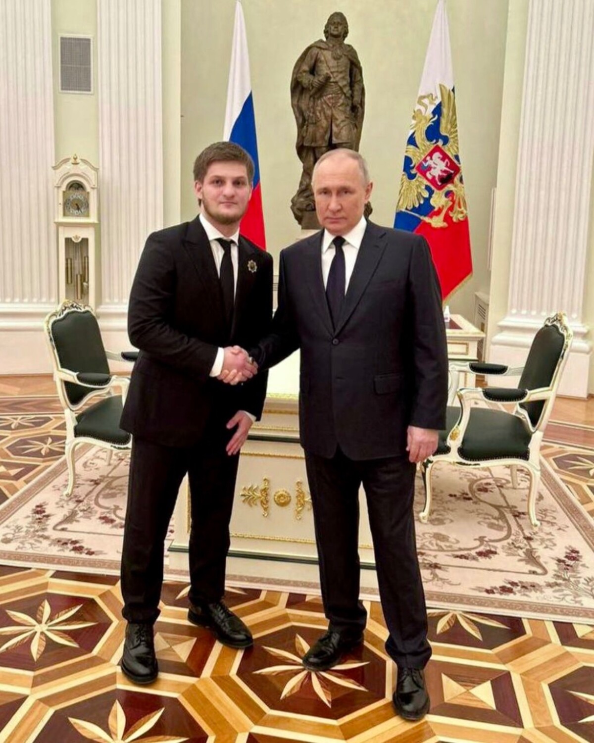 Achmat Kadyrov a Vladimir Putin. 