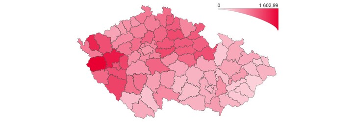 Mapa okresů ČR: Prohlédni si území, které bys po dobu tři týdnů neměl opouštět