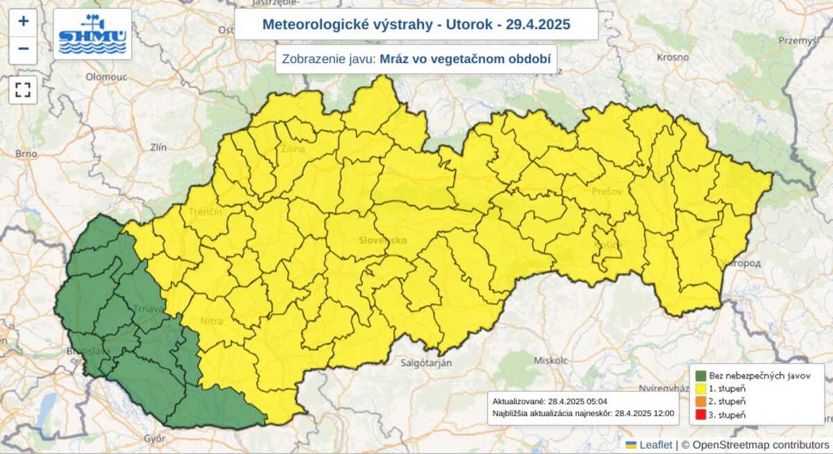 mraz mapa