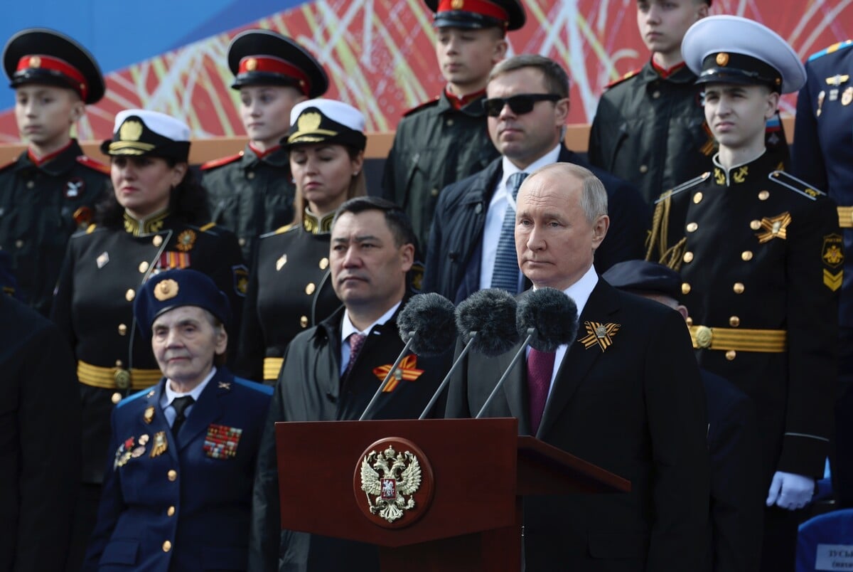 Ruský prezident Vladimir Putin promluvil na vojenské přehlídce u příležitosti 78. výročí vítězství nad nacistickým Německem v druhé světové válce.
