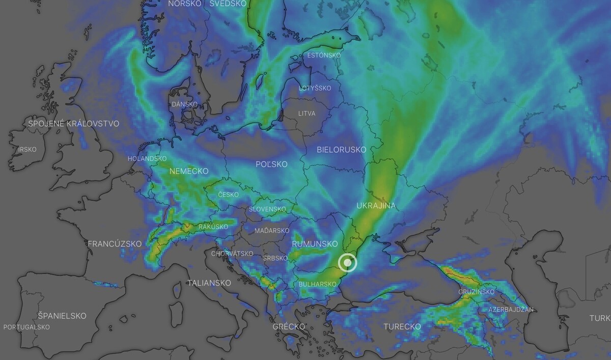 Akumulácia snehu v najbližších hodinách v Európe.