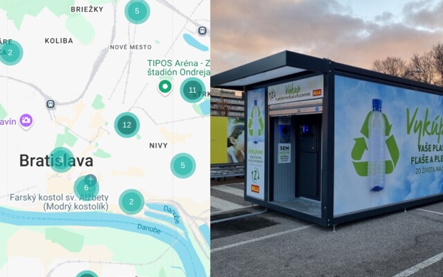 MAPA: Pozri si, kde nájdeš v tvojom okolí zálohovacie automaty. V Bratislavskom kraji je ich takmer 300