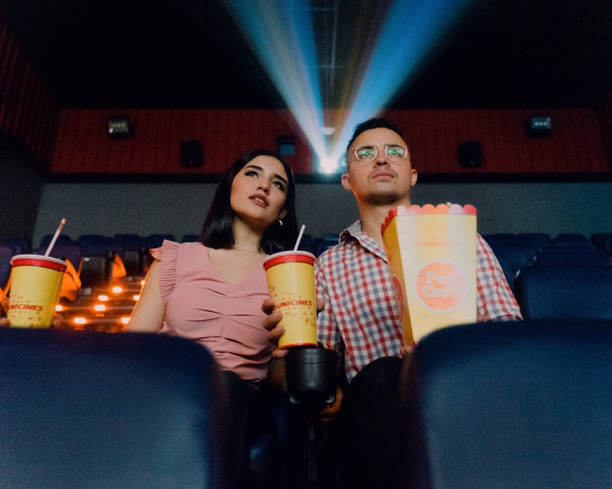 kino, rande, popcorn