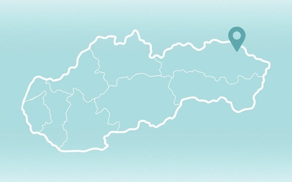 Ktorý okres je vyznačený na slepej mape?