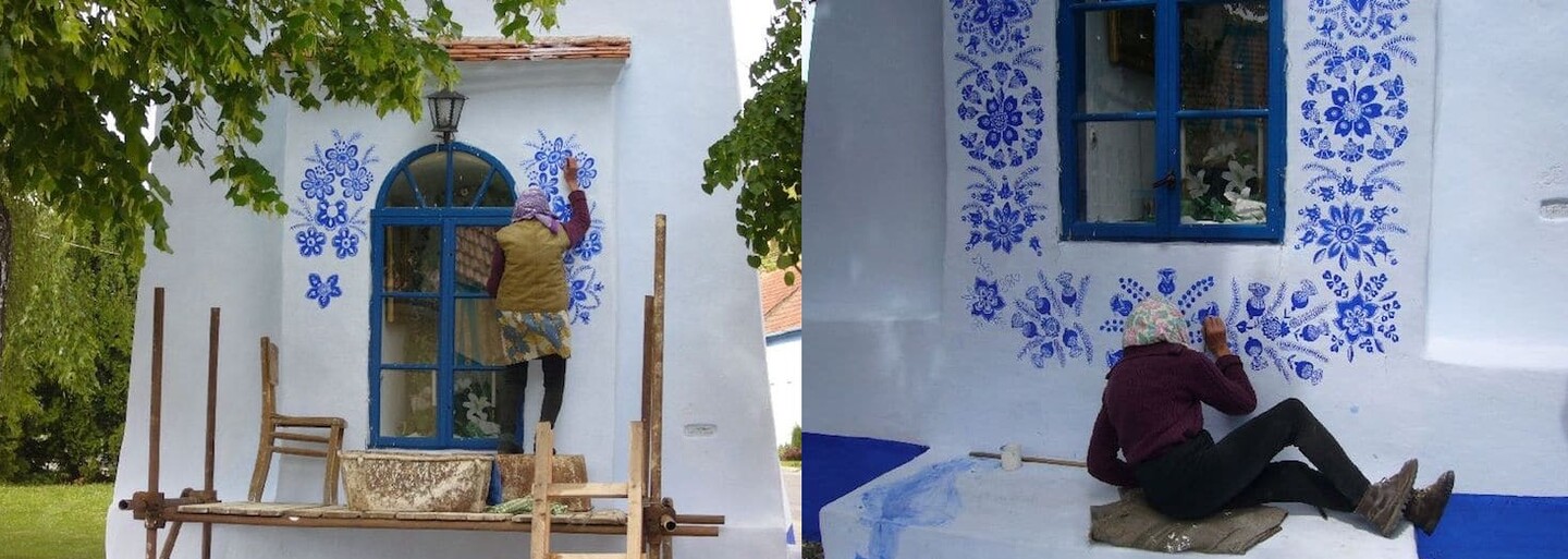 90letá česká babička tráví dny malováním úchvatných ornamentů. Vyzdobit místní kapličku zvládla jen pomocí jednoduchého štětce
