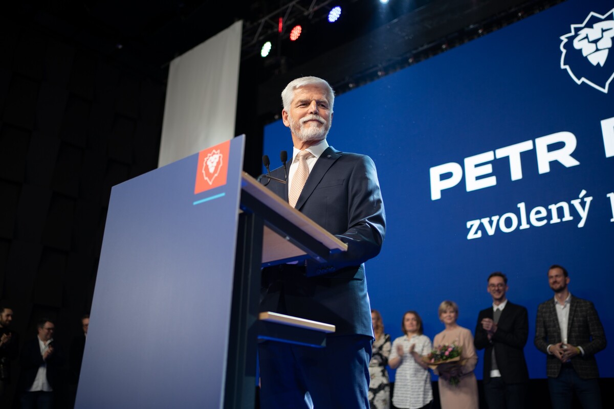 Štáb vítěze prezidentské volby Petra Pavla.