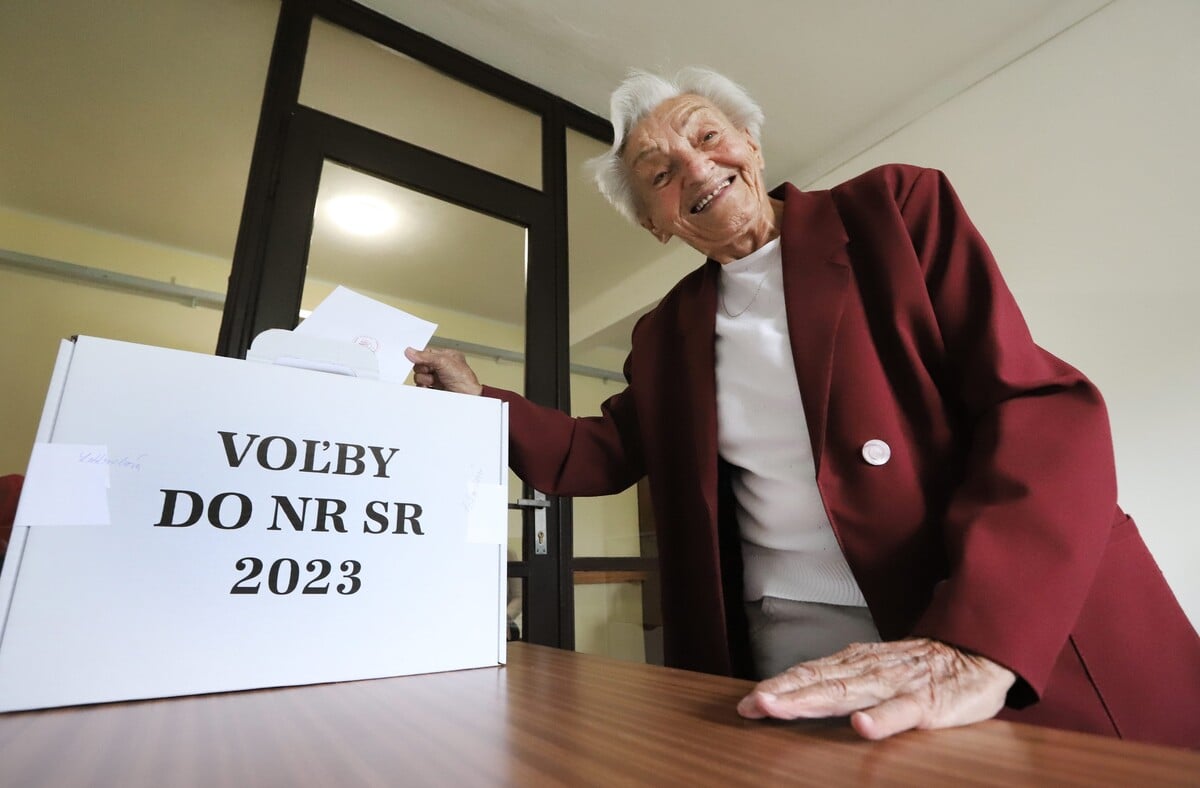 voľby 2023 101-ročná seniorka dôchodkyňa