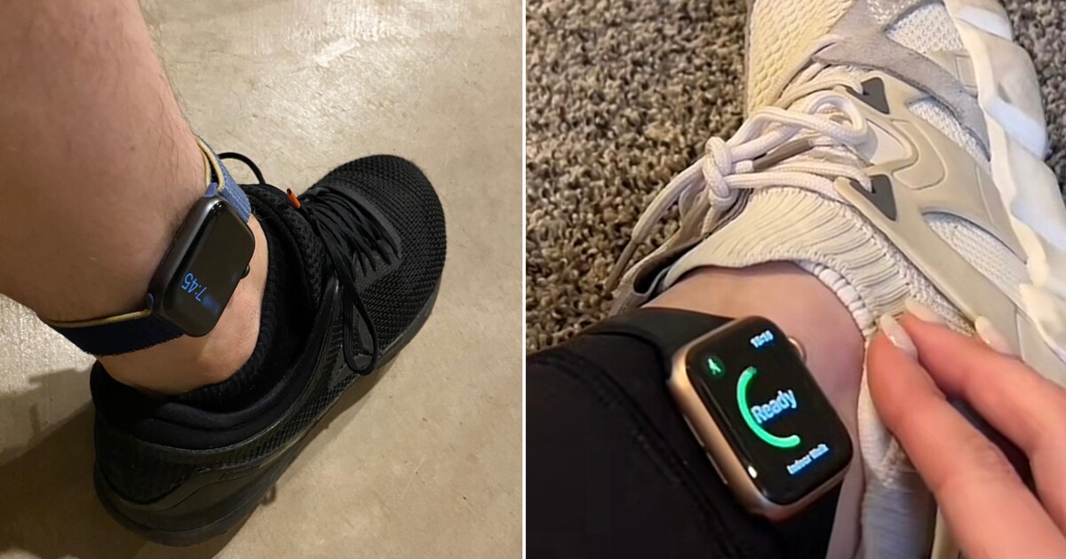 Lidé podlehli novému trendu na TikToku: Nosí Apple Watch na kotníku místo zápěstí