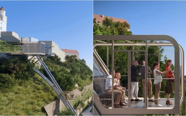 Bratislavský hrad dostane futuristickú atrakciu. Hradná spojka bude hybridom výťahu a lanovky ako z budúcnosti