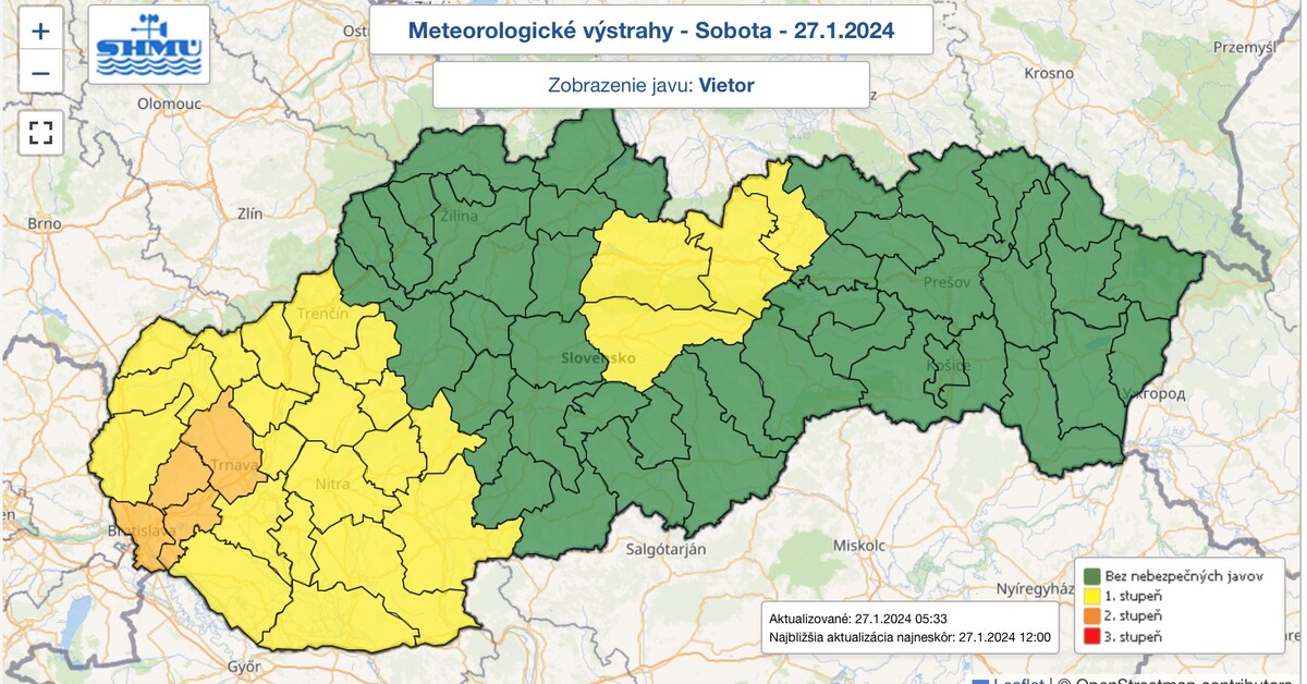 výstrahy , počasie