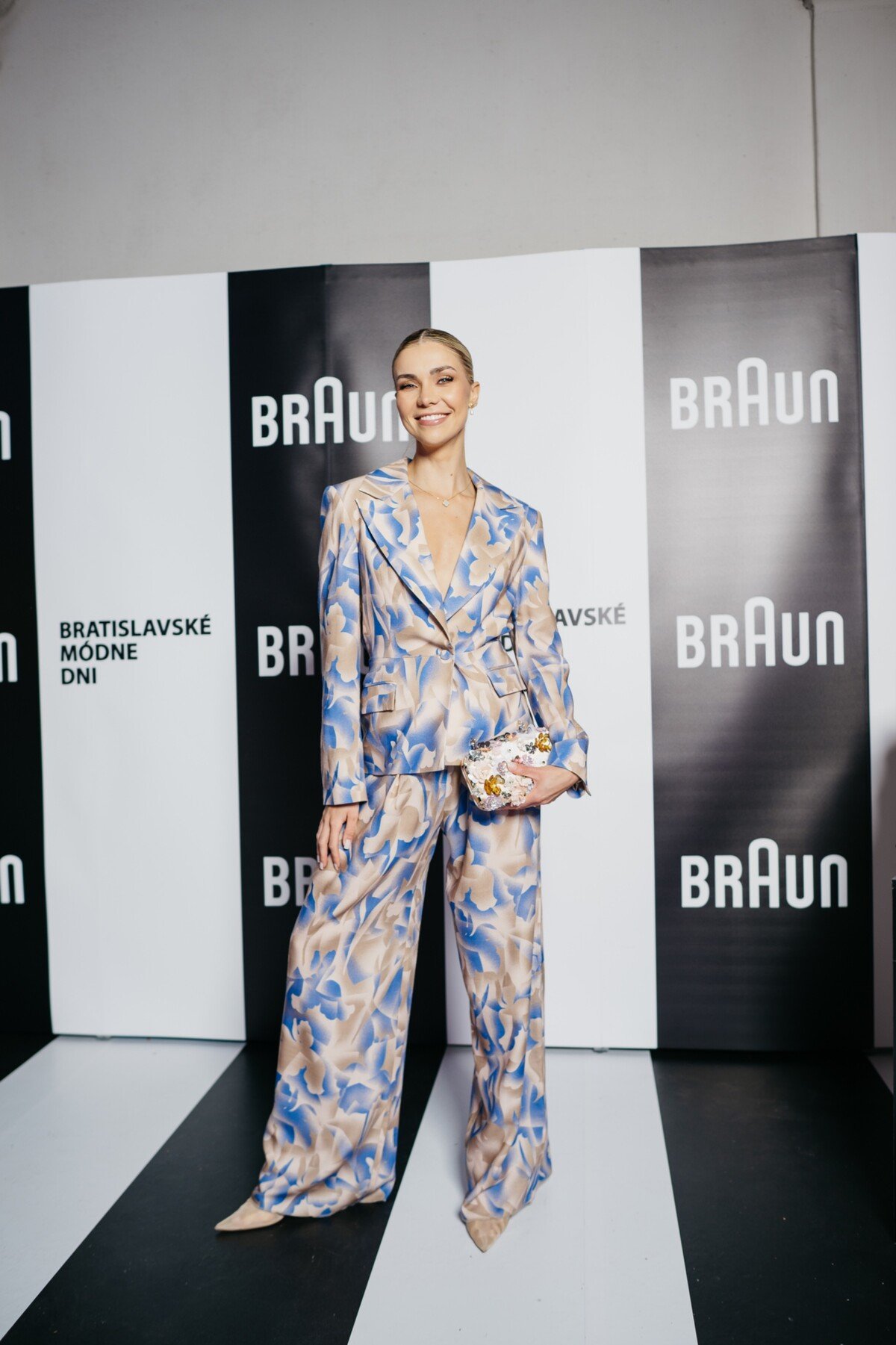 Daniela Vojtásová v zóne Braun na Bratislavských módnych dňoch.