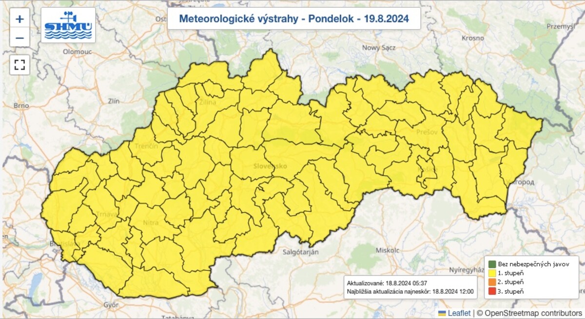 počasie, mapa