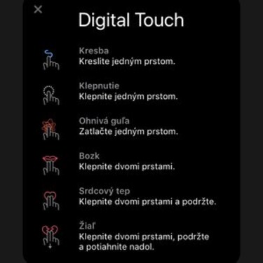 V ktorej aplikácii nájdeš funkciu Digital Touch?