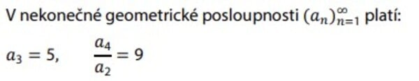 Vypočti pátý člen 𝑎5 posloupnosti.