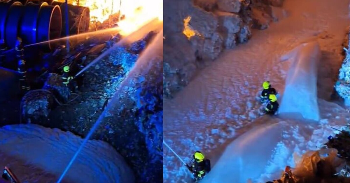 VIDEO: Mohutný požár skládky plastů v Česku: do zásahu u Kladna vyjelo více než 36 jednotek