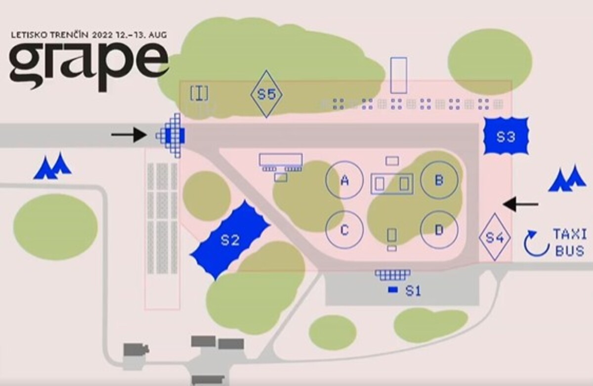 Festivalová mapa trenčianskeho letiska.