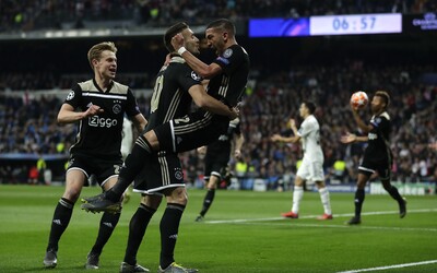 Ajax naložil Realu Madrid 4 góly a vyřadil ho z Ligy mistrů. Sen o 4 trofejích po sobě se rozplynul