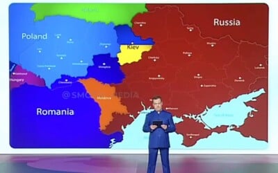 Ako by vyzeralo územie Ukrajiny v prípade ruského víťazstva? Medvedev zverejnil novú mapu hraníc