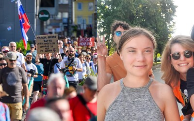 Aktivistka Greta Thunberg je v Bratislave. Zúčastnila sa na pochode za slobodu a demokraciu
