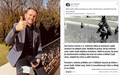 Aktualizované: Igor Matovič zdieľal na Facebooku hoax, o ktorom sa diskutuje už niekoľko dní. Nájdi svojho oslíka, píše