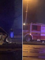 Aktualizované: Vodič z totálne zdemolovaného auta na Prievozskej prežil s ľahšími zraneniami, narazil do dvoch ďalších áut