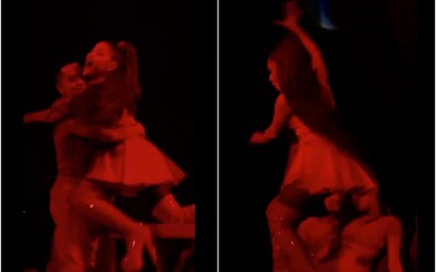 Ariana Grande spadla z pódia počas koncertu, zachránil ju duchaprítomný tanečník. Ako reagovala speváčka?