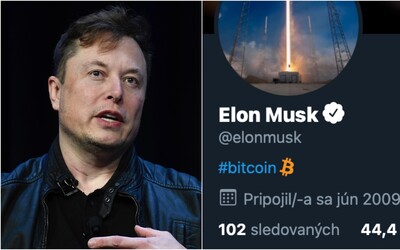 Bitcoin vďaka Elonovi Muskovi vzrástol o 20 %. Stačilo, že si zmenil popis profilu na Twitteri