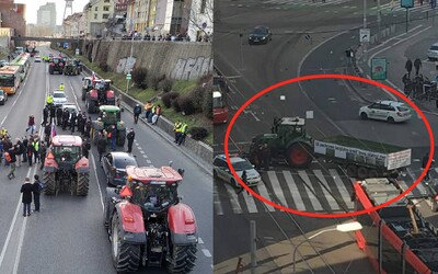 Bratislavu zablokovali traktory