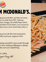 Burger King vyzývá své zákazníky, aby si objednali burger z McDonald's