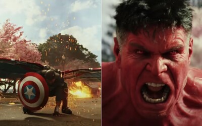 Červený Hulk či Captain America s krídlami. Odhalili epický trailer na novú marvelovku