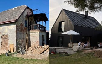 Česká rodina proměnila starý dům svépomocí a bez hypotéky: Černý designový skvost zkrášluje Slavkovský les