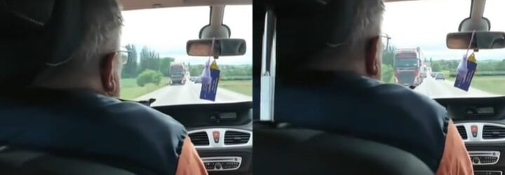 Český streamer málem natočil vlastní smrt. Řidič bezohledně předjížděl a těsně minul kamion