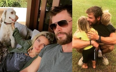 Chris Hemsworth tančí se psem na Miley Cyrus a miluje společné chvíle se svými dětmi