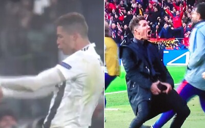 Cristiano Ronaldo sa vysmial Atléticu. Sparodoval gesto Simeoneho, ktorým zosmiešnil Juventus po prvom zápase