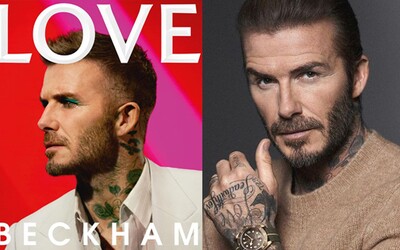 David Beckham pózuje na nové titulce magazínu s makeupem. Oční stíny se některým fanouškům nezamlouvají