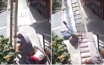 Důchodce úmyslně shodil malíře z žebříku, muž padal 9 metrů