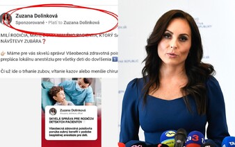 Dolinková robí cez sponzorovaný status reklamu zdravotnej poisťovni. Opozícia podáva podnet na výbor