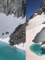 Dôsledky globálneho otepľovania zažil na vlastnej koži. Horolezec v Alpách objavil jazero vo výške 3 500 metrov
