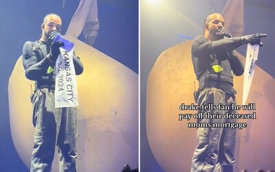 Drake rozdáva peniaze na koncertoch. Fanúšikovi na stagei sľúbil, že mu zaplatí 160 000 dolárov na hypotéku po zosnulej matke