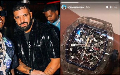 Drake se na Instagramu pochlubil novými hodinkami Richard Mille za více než 48 milionů korun. Na světě je jich jen 10 kusů