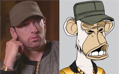 Eminem si kúpil NFT znudenej opice za 450-tisíc dolárov, ktorá je mu najviac podobná