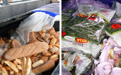 FOTO: Fotograf objavil vyhodené zásoby jedla, ktoré pravdepodobne nestihli v supermarkete pred Vianocami predať 