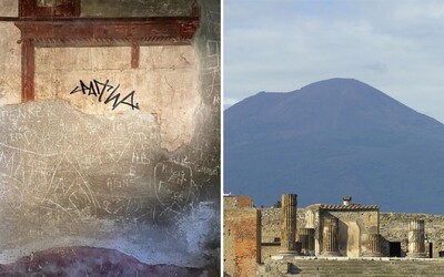 FOTO: Vila pri Neapole odolala výbuchu sopky a pretrvala tisícročia. Poškodil ju neohľaduplný turista