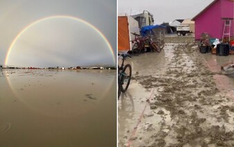 Festival Burning Man v Nevadě je pod vodou. Zaplavené cesty uvěznily lidi v poušti